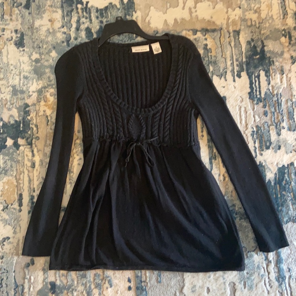 DKNY Black baby doll sweater